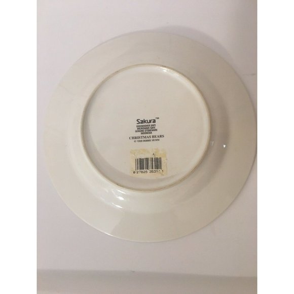 Christmas Bears Sakura Debbie‎ Mumm Salad Plate-Wreath 1998 - Picture 2 of 4